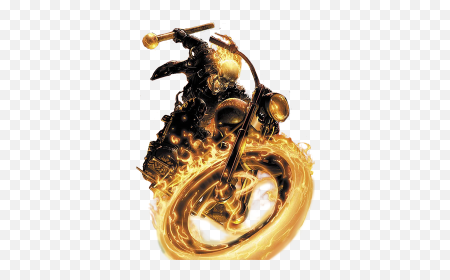 Download Ghost Rider Marvel Xp - Ghost Rider Johnny Blaze Transparent Ghost Rider Bike Png Emoji,Blaze It Emoji