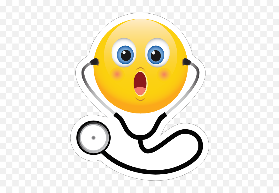 Cute Surprised Doctor Emoji Sticker - Doctor Emoji,Surprised Emoji Transparent