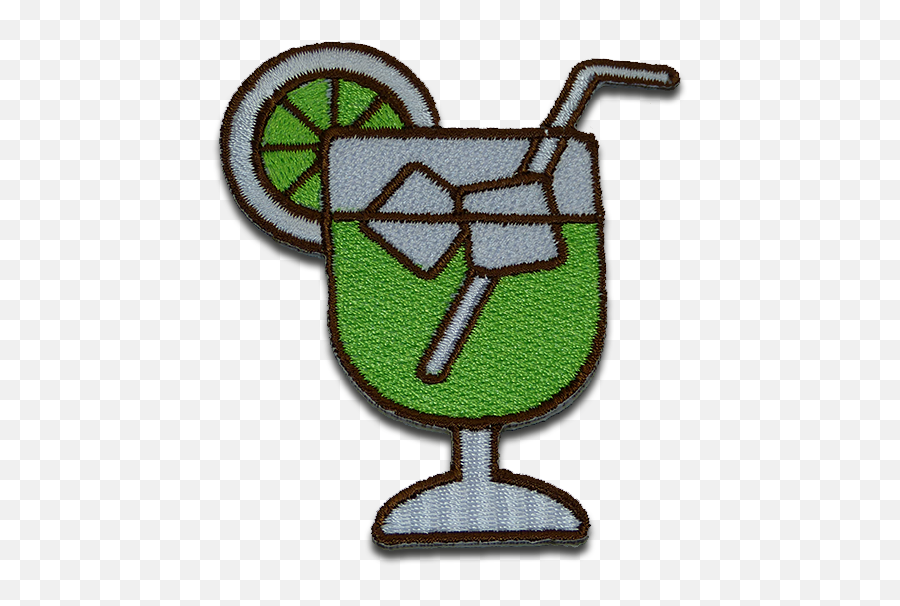 Cocktail With Fruit And Ice Cubes - Iron On Patches Adhesive Emblem Stickers Appliques Size 28 X 228 Inches Wine Cocktail Emoji,Gin And Tonic Emoji