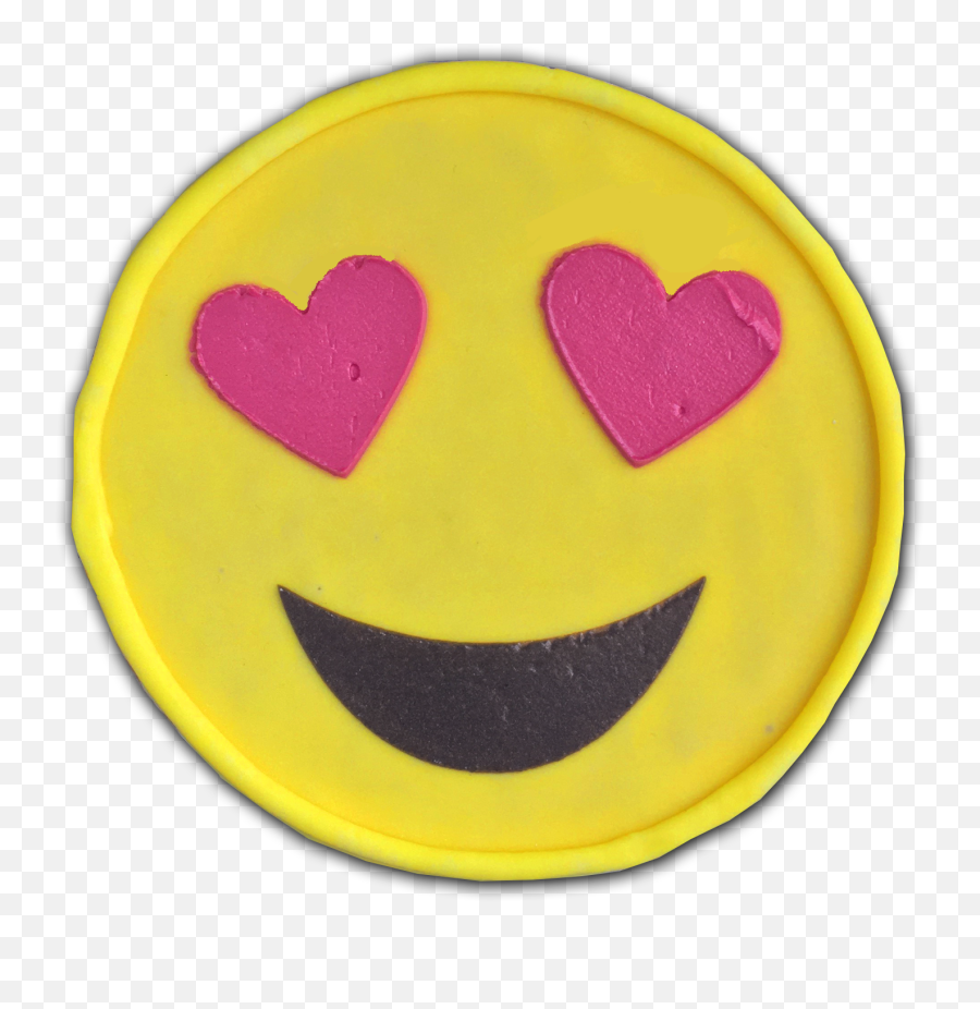 Download Heart Eyes Emoji Cookie - Emoji Pillow Pink Heart Portable Network Graphics,Eyes Emoji
