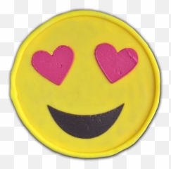 Download Heart Eyes Emoji Cookie - Emoji Pillow Pink Heart Portable Network Graphics,Eyes Emoji