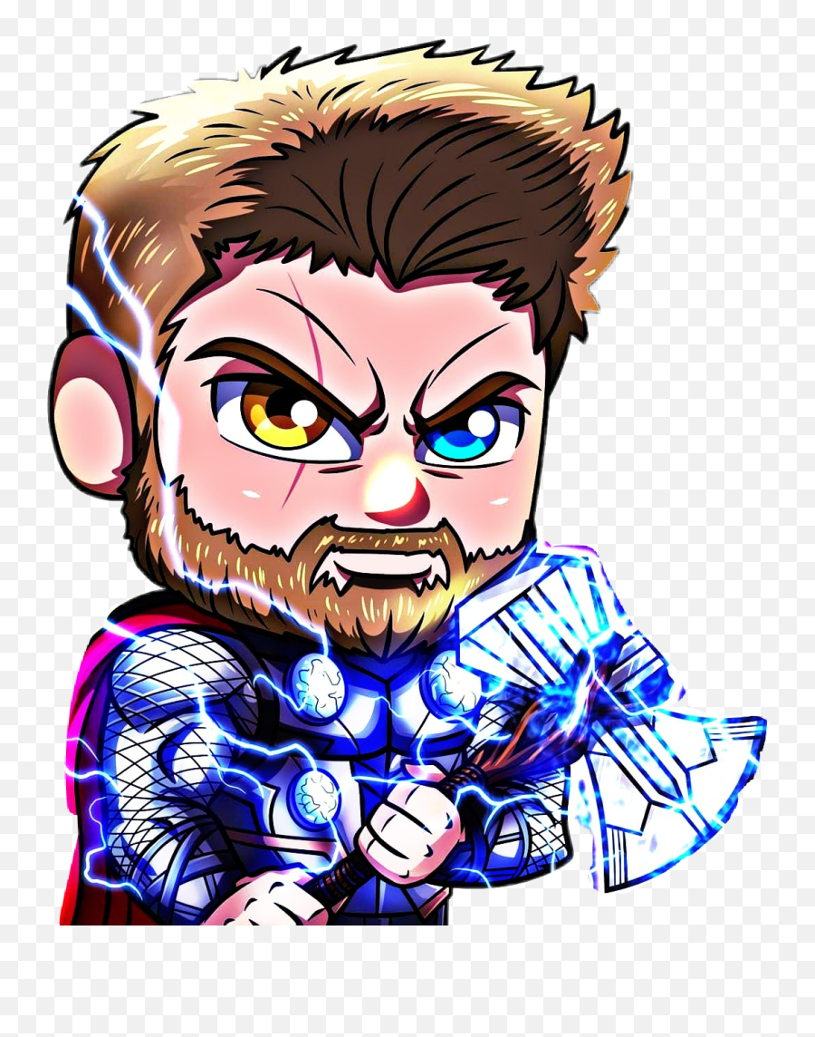 Avengers Avengersinfinitywar Sticker By Jose Glez - Cartoon Sticker Thor Png Emoji,Avengers Infinity War Emojis