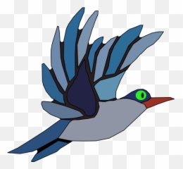 Blue Bird Clipart - Flying Bird Png Cartoon Emoji,Mailbird Emoticons