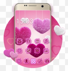 Fluffy Diamond Hearts Theme Pink Comics Launcher - Apps On Fluffy Diamond Hearts Theme Emoji,Thames Emojis