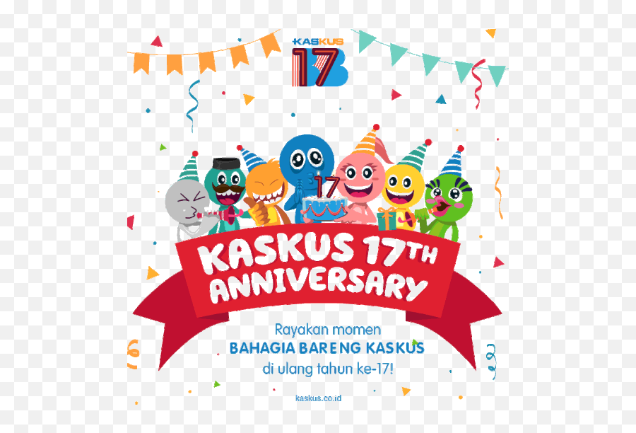 Bahagia Bareng 17 Tahun Kaskus Yuk Kaskus - Happy Emoji,Yukk Emoticon