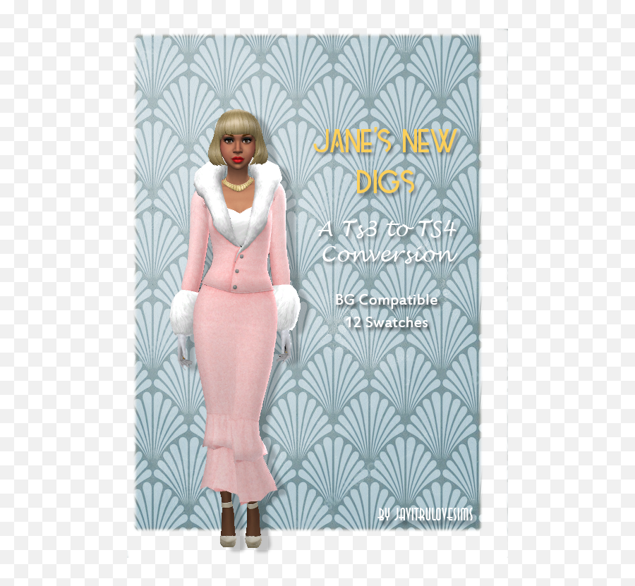 Janeu0027s New Digs - A Ts3 To Ts4 Conversion By Javitrulovesims Basic Dress Emoji,Sims 4 Converted Emotion Poses Cas