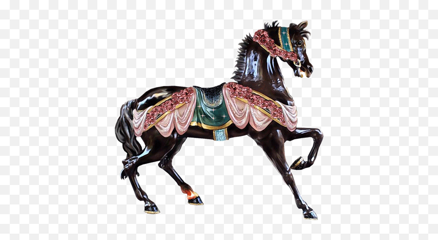 Horse - Transparent Glitter Carousel Horse Gif Emoji,Animated Horse Emotions