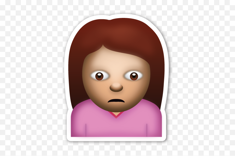 This Sticker Is The Large 2 Inch Version That Sells For 1 - Emoji Person Frowning,Awkward Emoji
