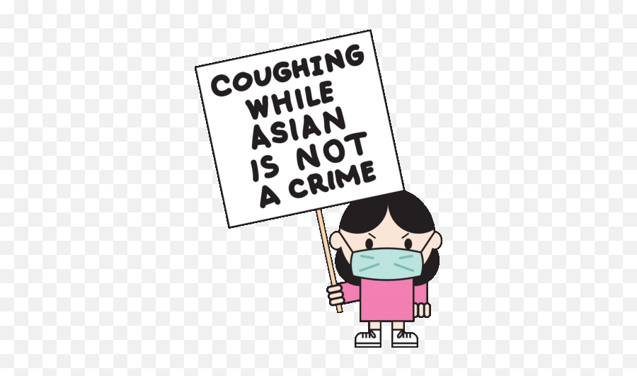 Top Asian Racism Stickers For Android U0026 Ios Gfycat - Coughing Cartoon Corona Virus Gif Emoji,Coughing Emoji