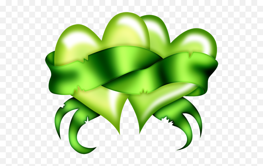 Lime Green Ribbon Hearts - Green Heart Tattoo Designs Emoji,Green Ribbon Emoji
