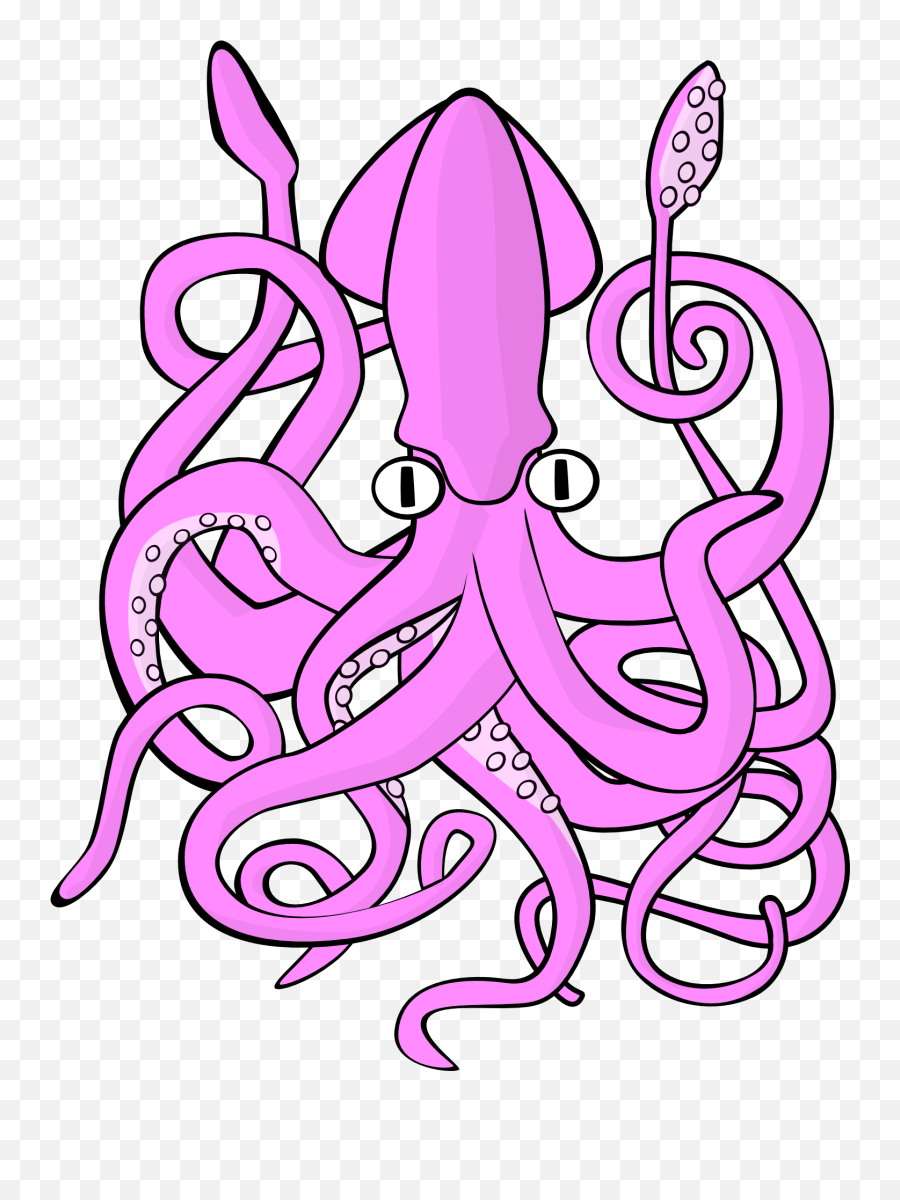 Squid Octopus Cartoon Drawing Free Image - Giant Squid Clipart Emoji,Octopus Emotions