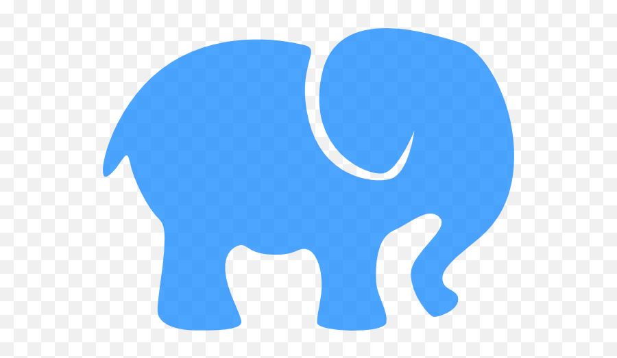 Silhouette Asian Elephant Clip Art - Blue Elephant Cliparts Emoji,Elphant Emoticon