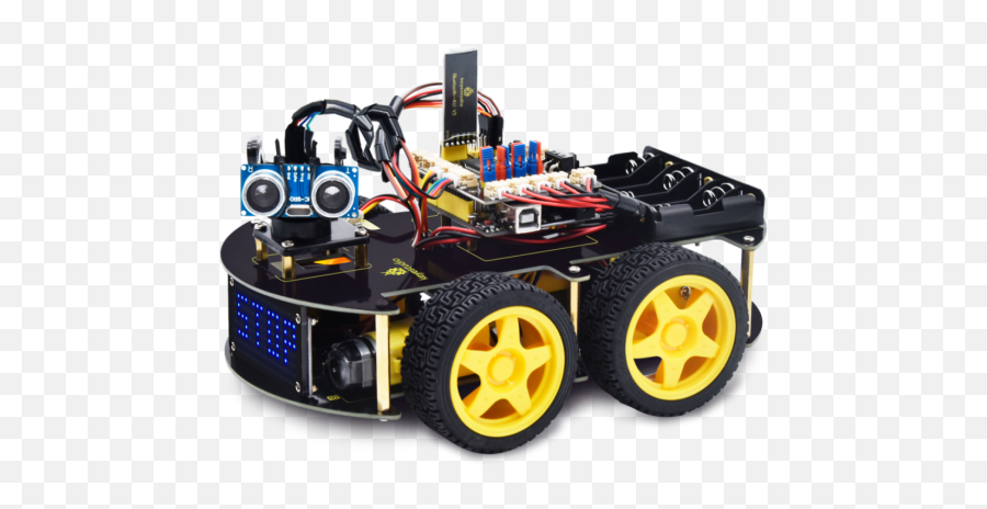 Ks0470 Keyestudio 4wd Bt Robot Car V20 Kit For Arduino Emoji,Led Screen Emoticons