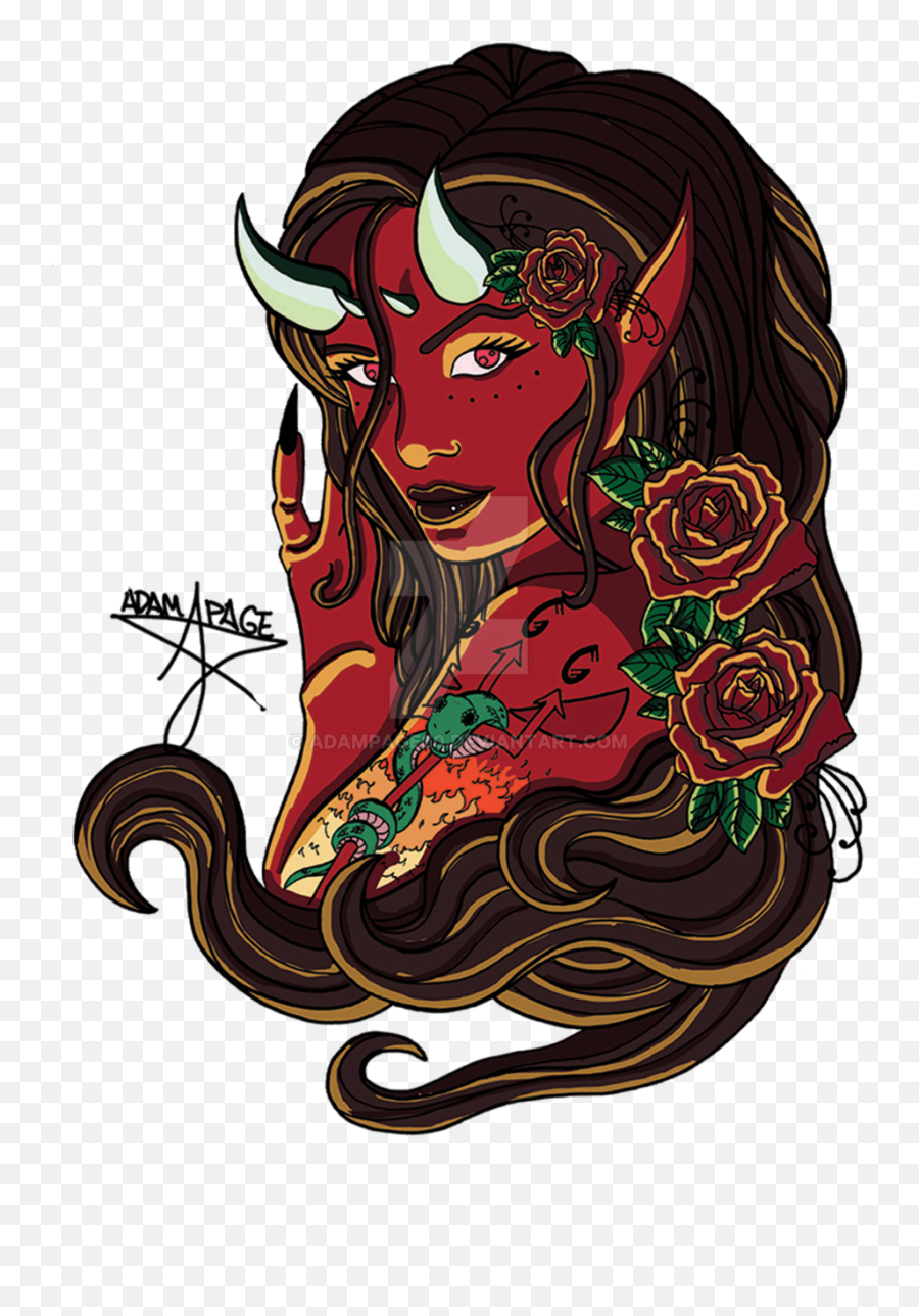 Download Flash Tattoo Demon Devil Michael Download Free Emoji,Devil Hand Emoticon Facebook