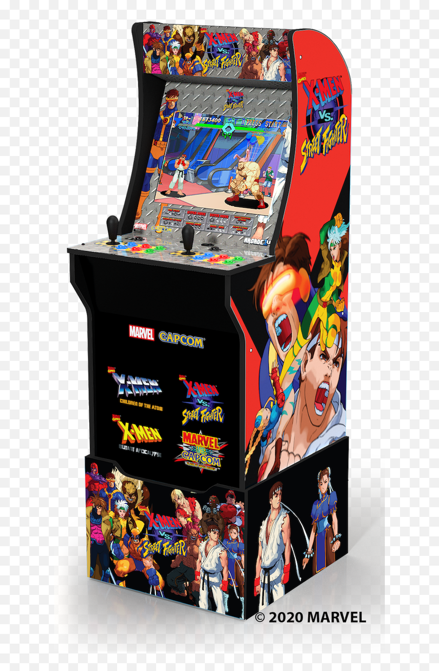 X - Men Vs Street Fighter Arcade Machine With Riser Arcade1up Emoji,Xmen Emotion Control