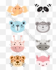Cartoon Animal Avatar Icons Psd Free Download - Pikbest Emoji,Small Elephant Animated Emoji