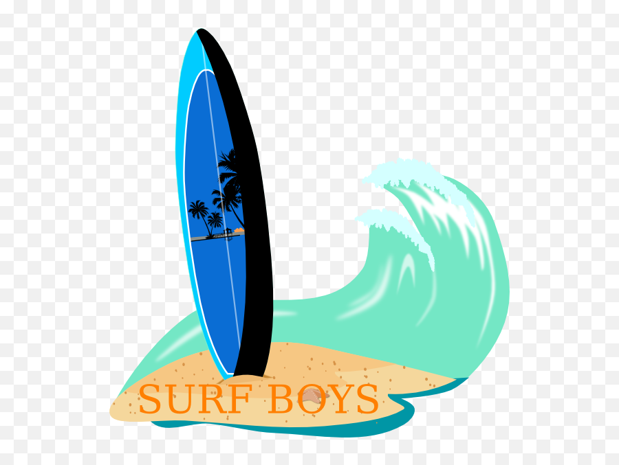 Waves Clipart Surfboard Waves Surfboard Transparent Free - Surfboard Wave Clipart Png Emoji,Surfing Emoji