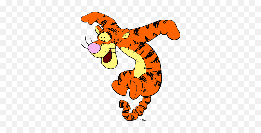 Tiger Winnie The Pooh - Clip Art Library Winnie The Pooh Tigger Jumping Emoji,Tigger Emoji