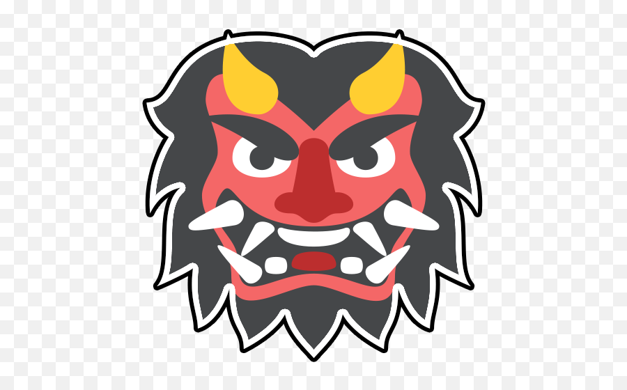 Japanese Ogre Emoji Png - Royalpng,Red ! Emoji