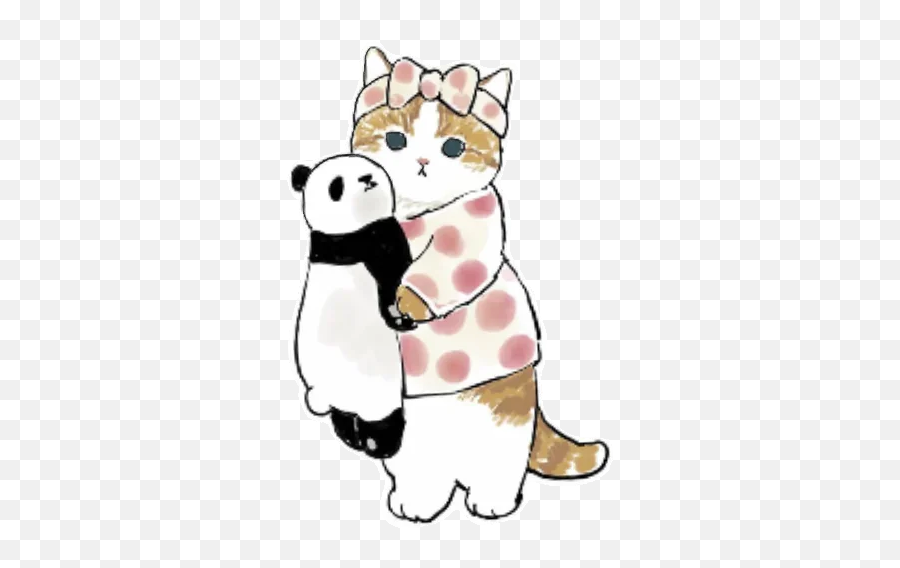 Telegram Sticker From Mofusand Pack Emoji,Panda And Penguin Emoji