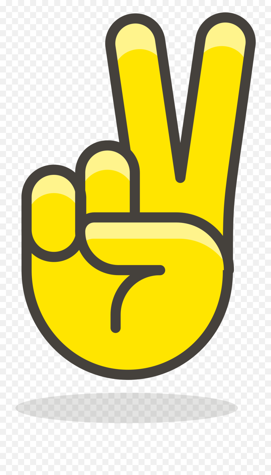 File361 - Victoryhand1svg Wikimedia Commons Emoji,Hand 1 Finger Emoji