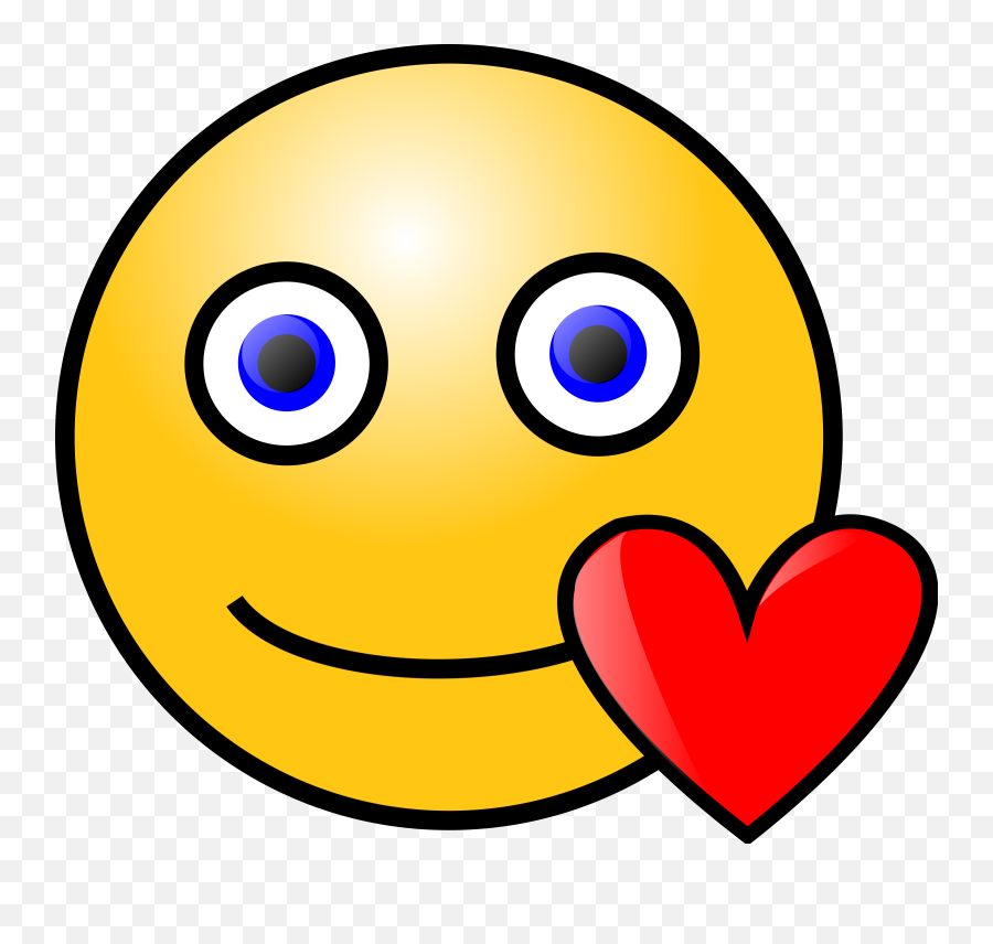 Smiley Emoticon Heart Love Clip Art - Smiley Love Emoji,Heart Face Emoji