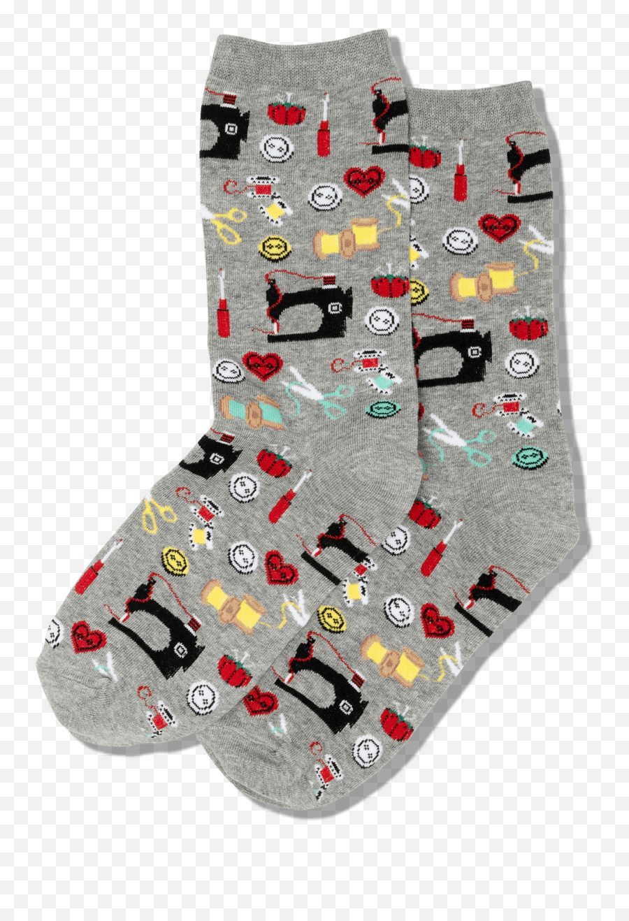 Womenu0027s Sewing Supplies Crew Socks U2013 Hotsox - For Teen Emoji,Emoji Sewing Patterns