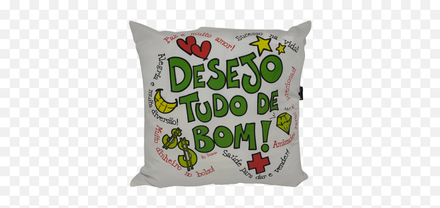 Almofada Quadrada - Desejo Tudo De Bom Decorative Emoji,Almofada De Emoji