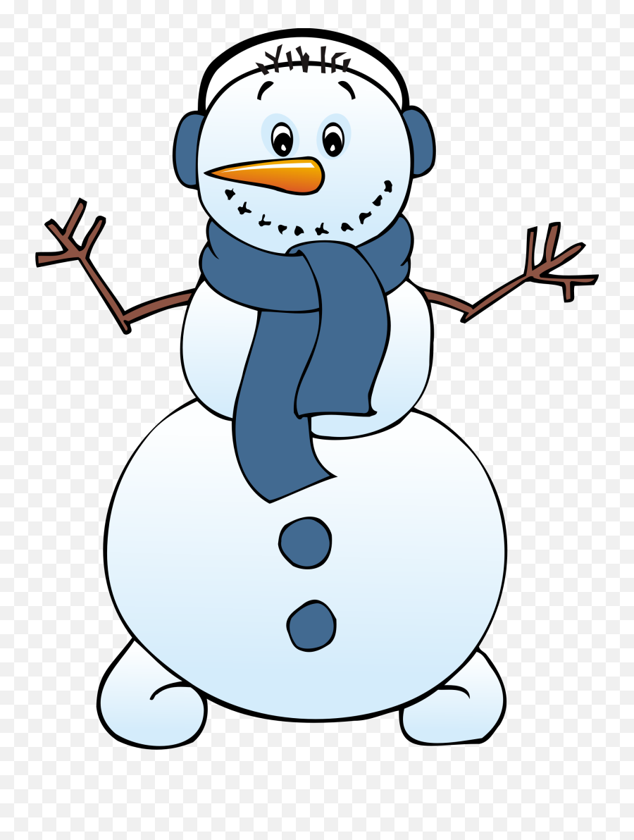 Snowman Black And White Snowman Clipart - Free Clip Art Snowman Emoji,Snowflake And Snowman Emoji