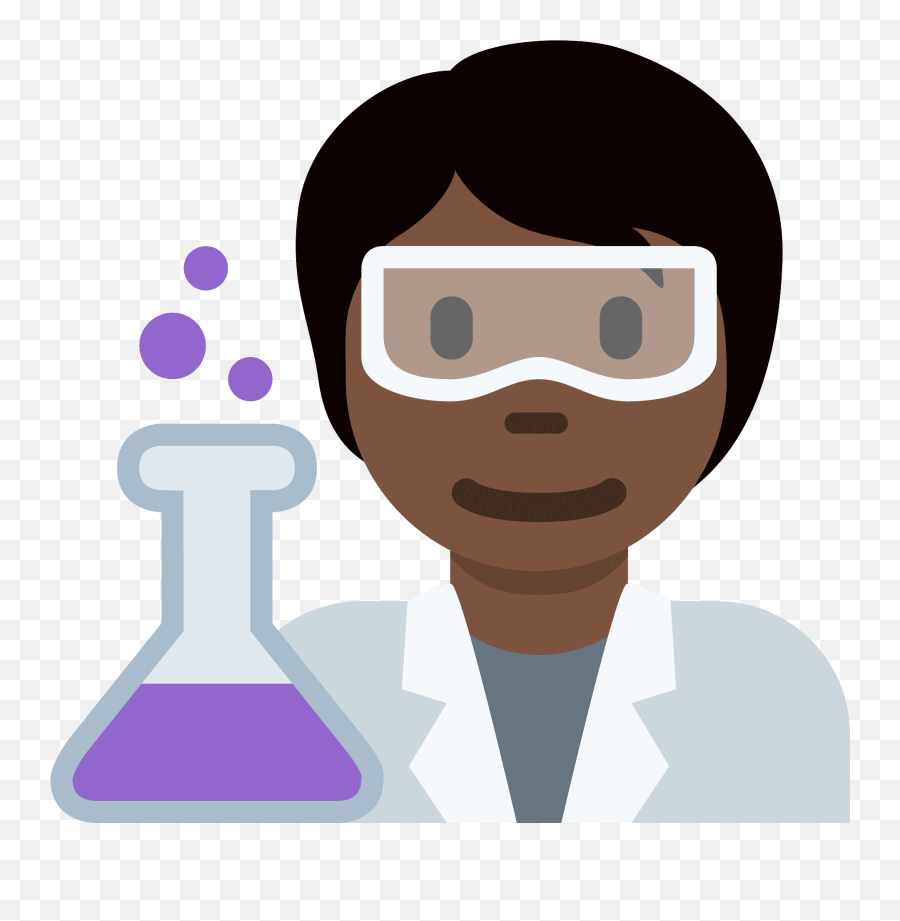 Scientist Emoji Clipart - Black Scientist Emoji,Flask Emoji