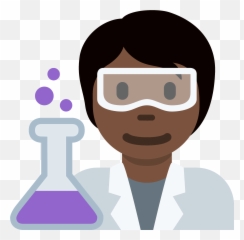 Scientist Emoji Clipart - Black Scientist Emoji,Flask Emoji