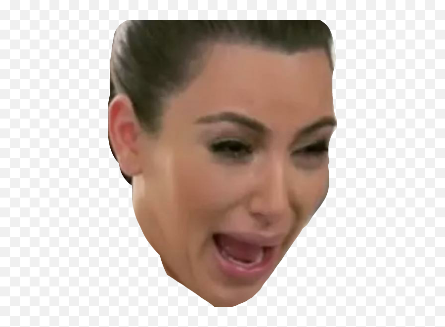 Kim Kardashian Crying Sticker - Kim Kardashian Face Transparent Emoji,Kim Kardashian Emoji Free