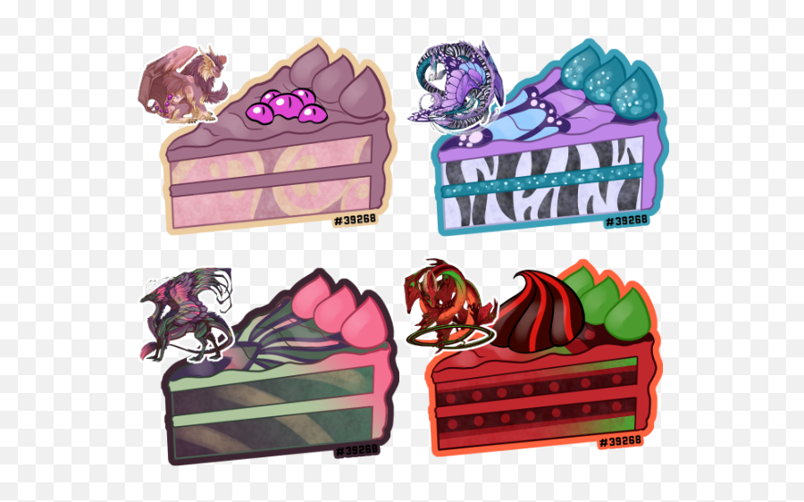 Creature Confectionery - Cake Adopts Adoptables Flight Cake Decorating Supply Emoji,Slice Of Cake Emoji