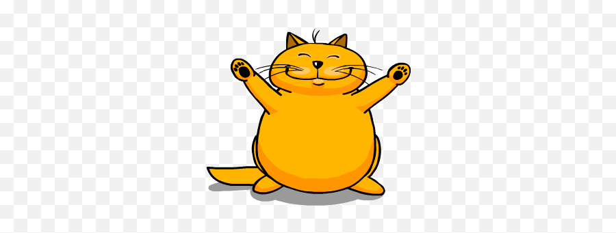 Pin - Happy Cat Cartoon Gif Emoji,Angry Cat Emoji
