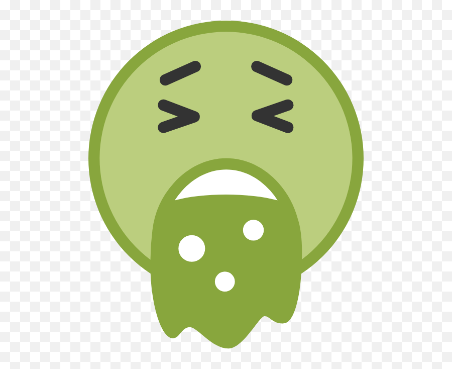 Green Vomit Face Graphic - Dot Emoji,Puking Emoji