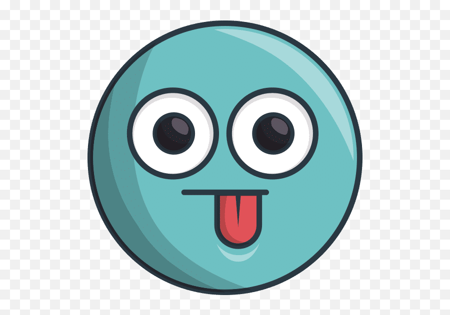 Crazy Tongue Out Emoticon - Canva Happy Emoji,Emoticon Tongue Out