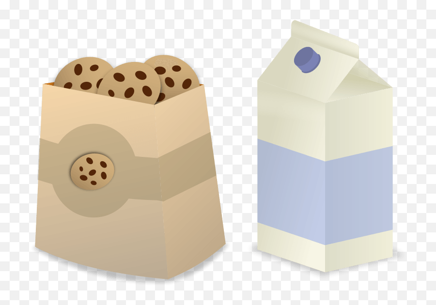Bag Of Cookies Svg Transparent - Icon Milk And Cookies Png Emoji,Bag Of Chips Emoji