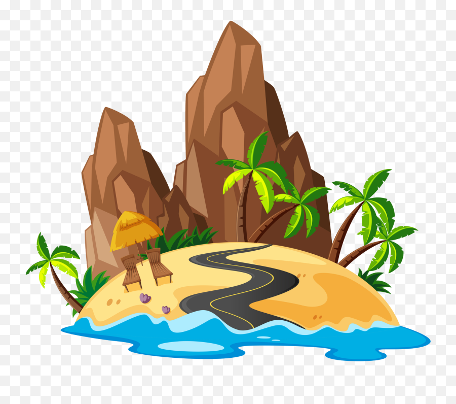 Educational Tour To Andaman And Nicobar Island - Summer Background Island Cartoon Emoji,Desert Island Emoji