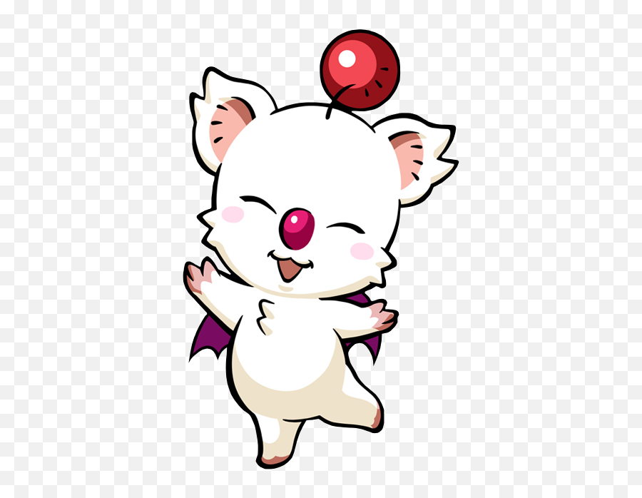 Ftestickers Moogle Finalfantasy Sticker - Cute Final Fantasy Moogle Emoji,Moogle Emoji