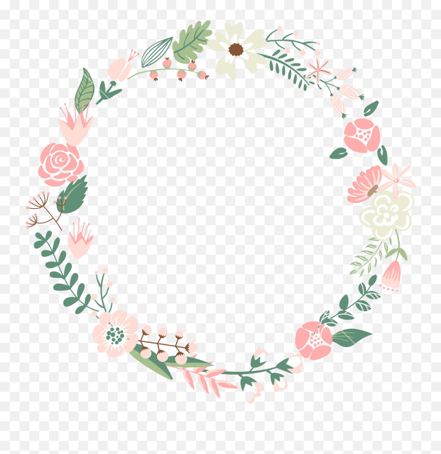 Frame Flower Tags Sticker - Circle Flower Vector Png Emoji,Emoji With Red Flower Tag