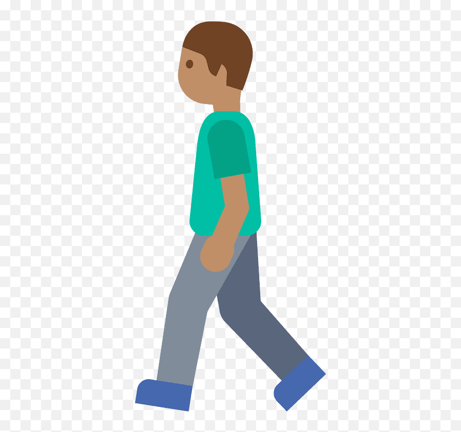 Peau Légèrement Mate Personne Qui Marche Image Clipart - Persona Caminando Dibujo Png Emoji,Emoji Bras
