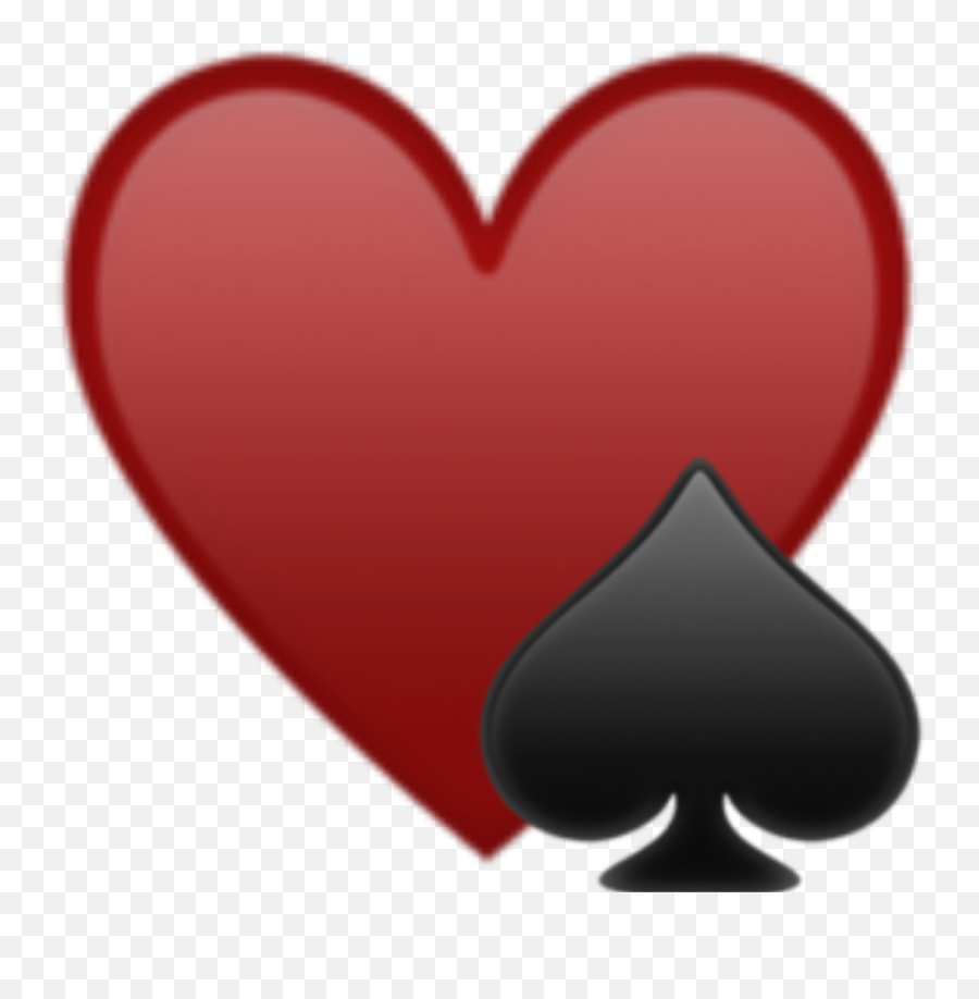 Largest Collection Of Free - Toedit Spader Stickers Dark Red Heart Emoni Emoji,Emoji Card Heart Spade