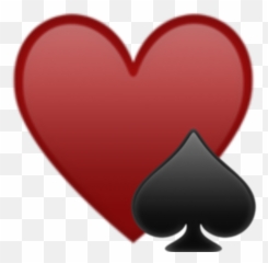 Largest Collection Of Free - Toedit Spader Stickers Dark Red Heart Emoni Emoji,Emoji Card Heart Spade