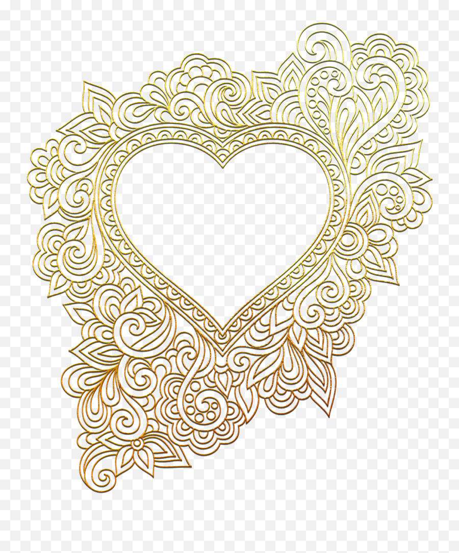 Heart Gold Design - Decorative Emoji,Gold Sky Emotions