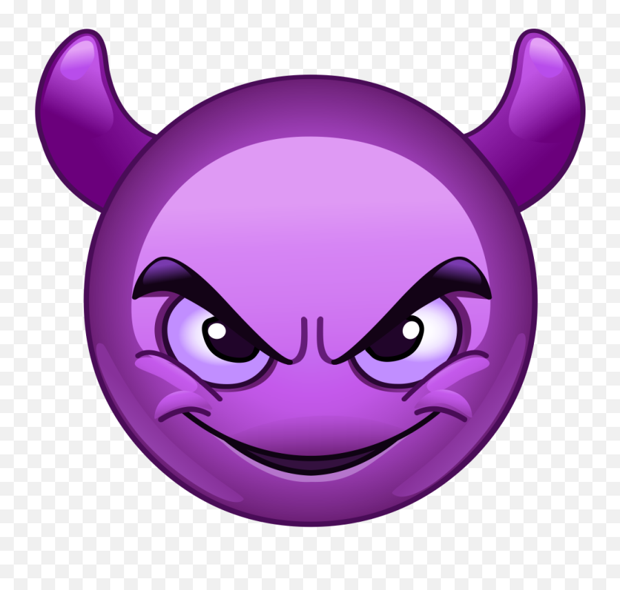 Purple Devil Emoji Decal - Happy Devil Emoji,Happy Devil Emoji