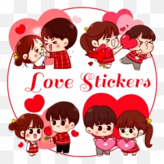 Love Story Stickers Cute Couple Fight Hug Kiss - Apps On Love Cute Cartoon Character Emoji,Good Night Hug Emoticon
