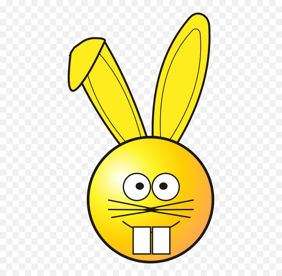 Emoticon Area Symbol Png Clipart - Yellow Easter Bunny Head Emoji,Bunny Emoticon