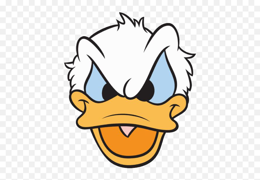 Mad Face Donald Duck Angry Clipart 2 - Donald Duck Angry Face Emoji,Angry Emoji Meme
