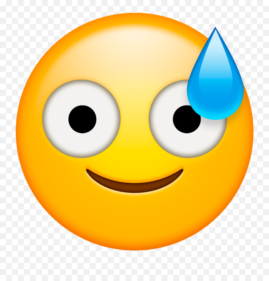 Mini Art - Anxious Smile Emoji,Cringe Emoticon
