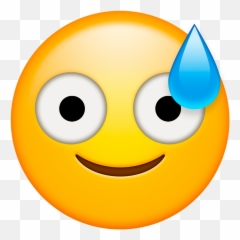 Mini Art - Anxious Smile Emoji,Cringe Emoticon